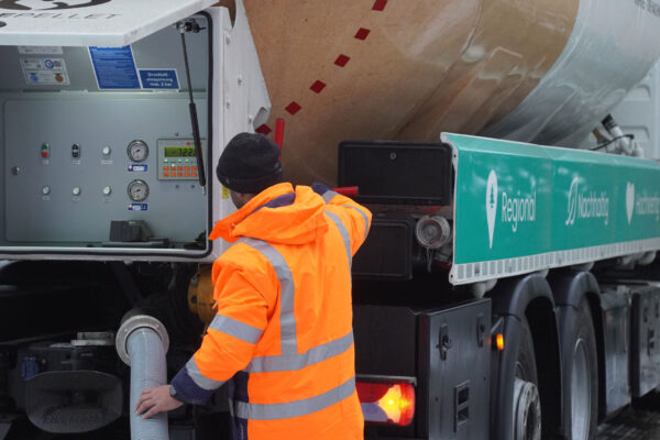 Pellets-Anlieferung-LKW